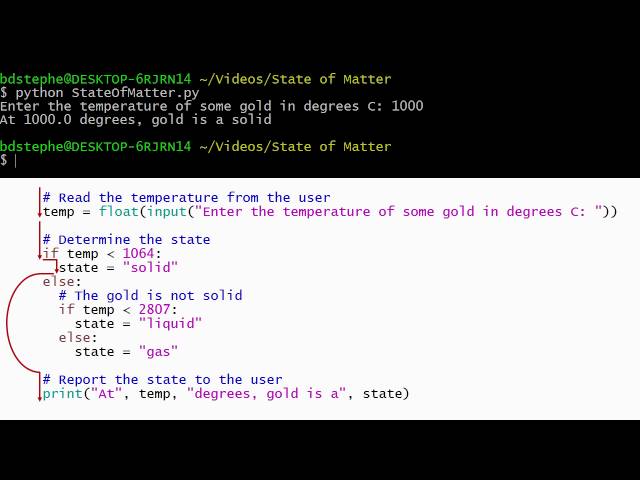 Python 3 Programming Tutorial: StatesOfMatter.py