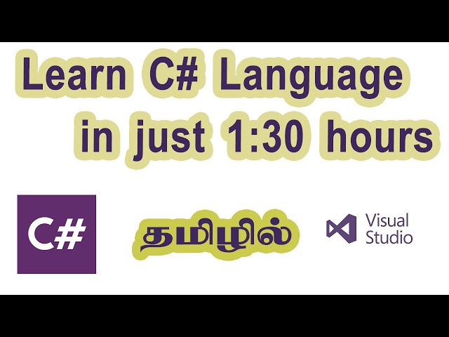 C# programming in tamil|Complete C# basics for beginners in Tamil|CodebinX