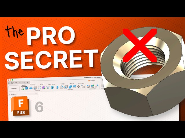 Stop using the Thread tool wrong | Day 6 of Learn Autodesk Fusion in 30 Days (2026 EDITION)