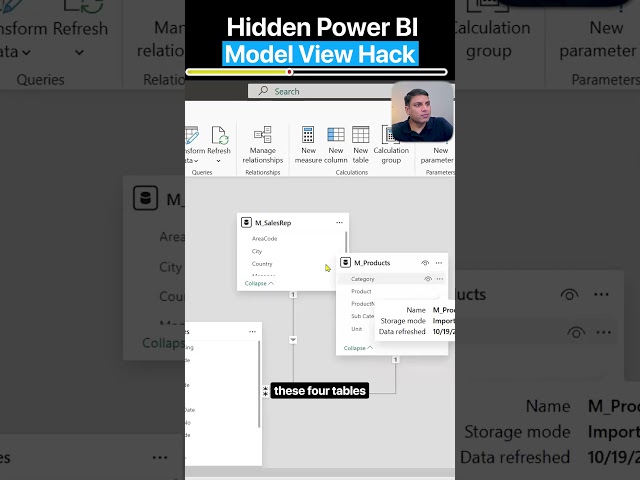 This Hidden Power BI Model View Hack Saves Time 🔥 #PowerBI