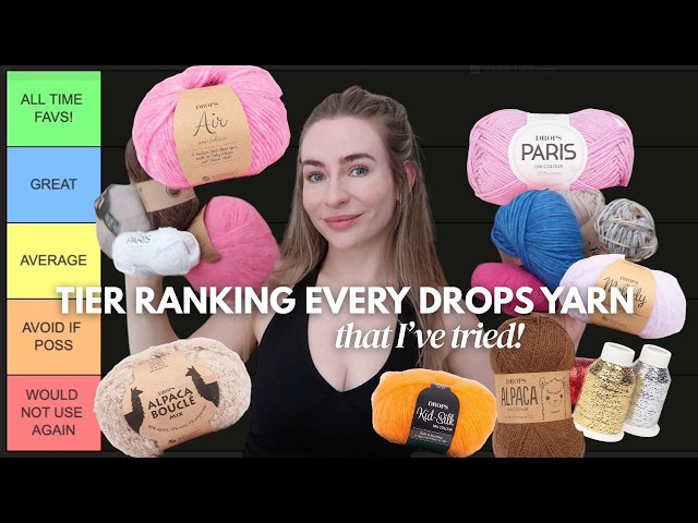 RATING EVERY DROPS YARN I'VE TRIED! | Honest Reviews + Examples!