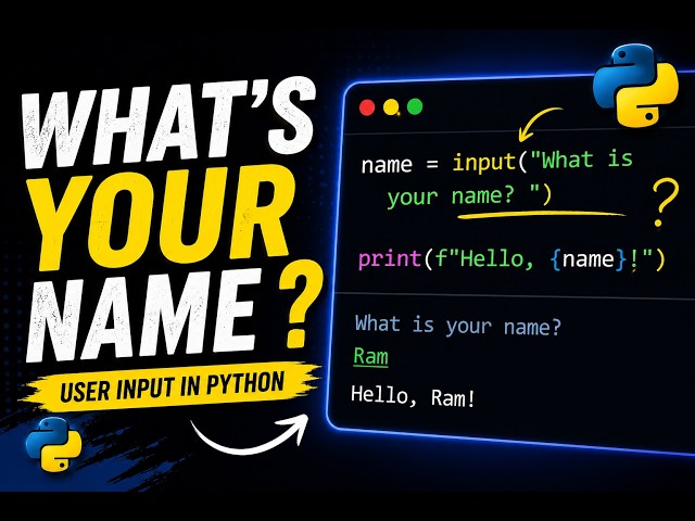 Can Python Ask Your Name? 🤔 | Python User Input
