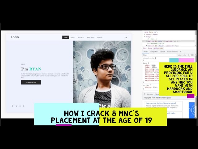 Complete Responsive Personal Portfolio Website using HTML CSS & JavaScript-PROMO