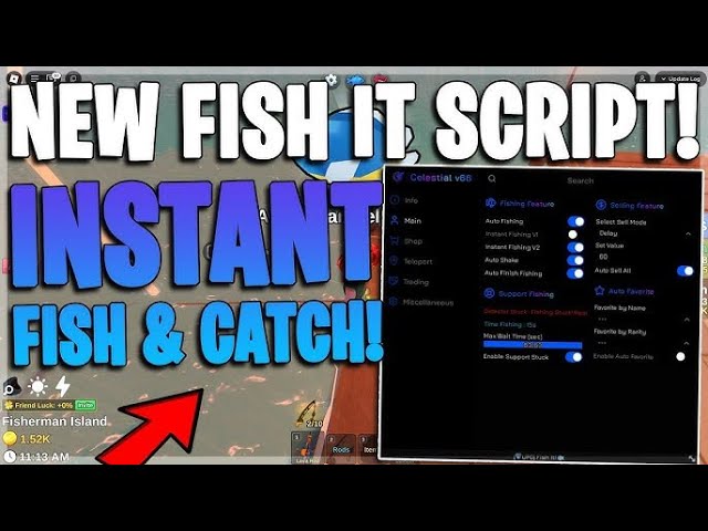 FISH IT Script Pastebin AUTO FARM | INSTANT FISHING | INSTANT CATCH | AUTO EVENT | AUTO SELL 🐟