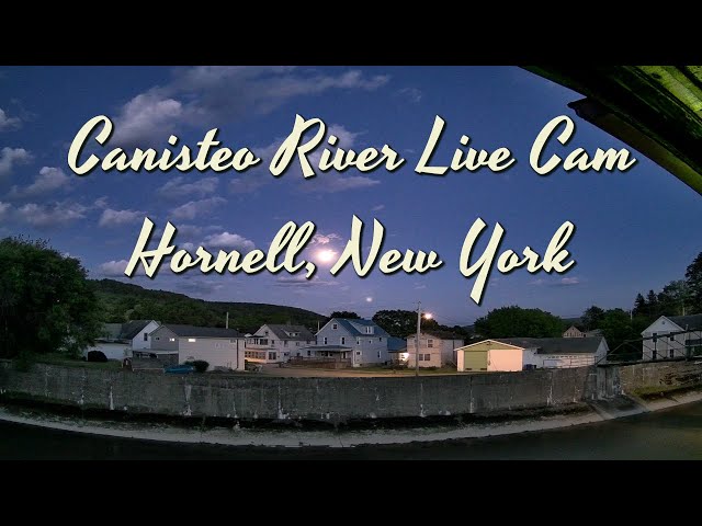 Canisteo River Live Cam 24/7 - Hornell, New York - 6-3-2026