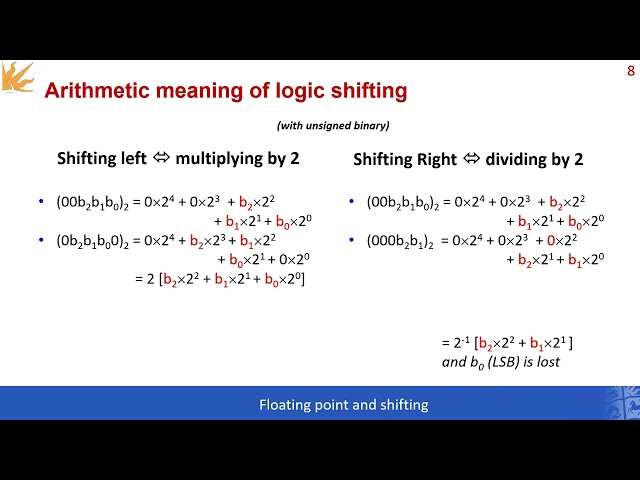 Lecture 4: Revisit signed numbers | 2's complement; shifting; multiplication & division
