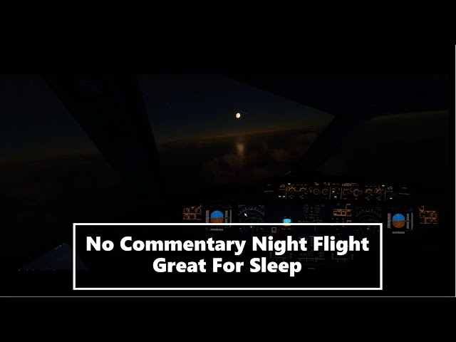 Long Haul Night Flight To Dubai (No Commentary/No Music) (Great For Sleep!)
