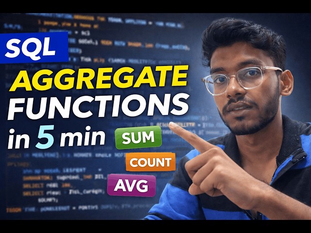 Master SQL Aggregate Functions Fast! (5 Min Crash Course)