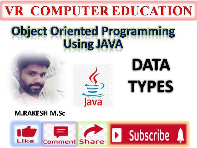 JAVA Data types || RAKESH M.Sc|| Primitive & NON Primitive || BCA || BSC