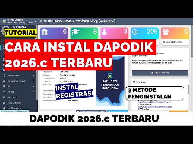 CARA INSTAL DAPODIK 2026 C TERBARU