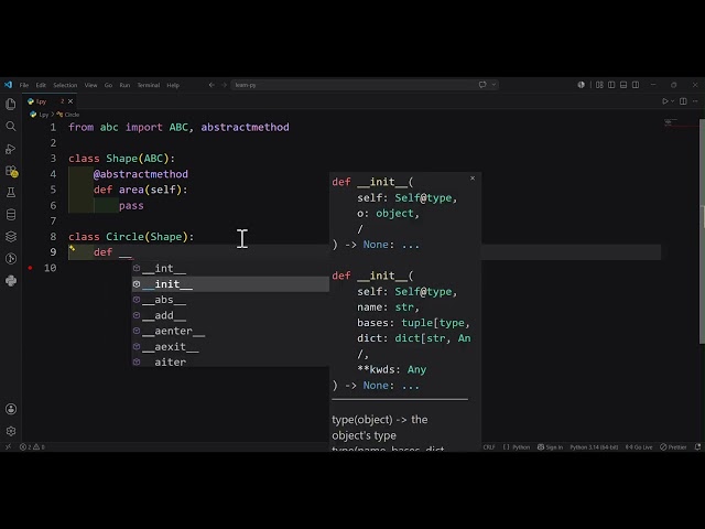 Learn Python: Abstract Classes, Interfaces & more Polymorphism #65