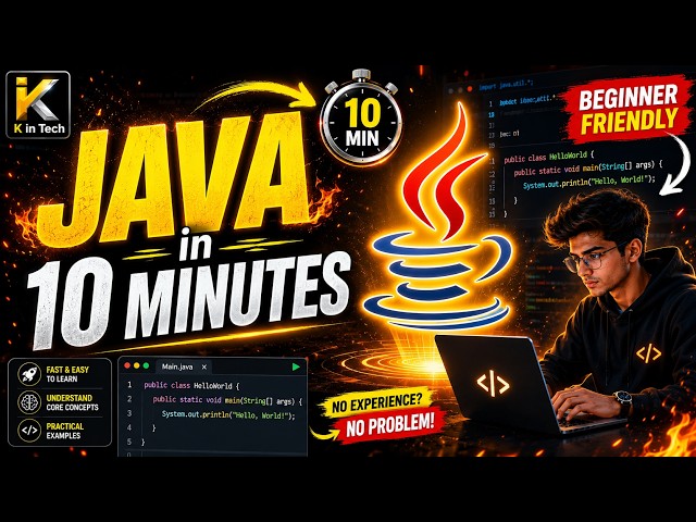 Learn Java in 10 Minutes ⚡ Complete Java Crash Course for Beginners