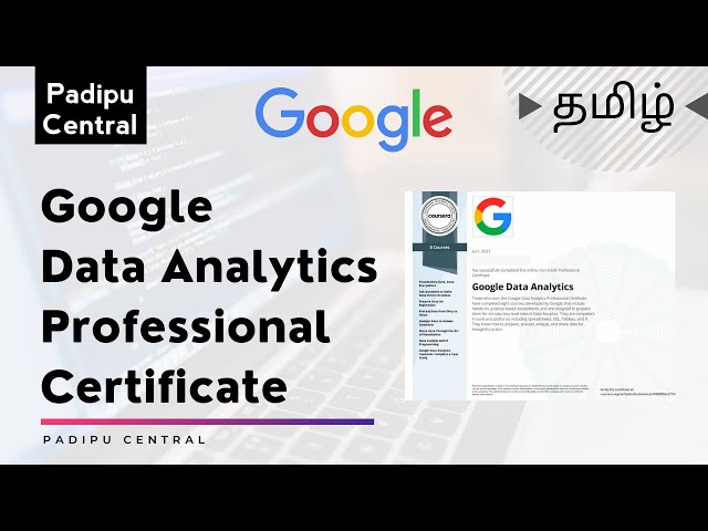 Google Data Analytics Professional Certificate | Tamil