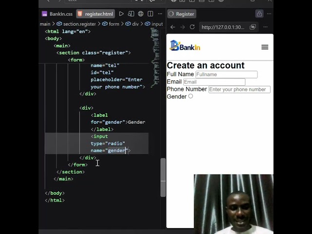 How to get a html structure of your registration form. #html #tech #websitedesign