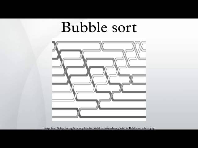 Bubble sort