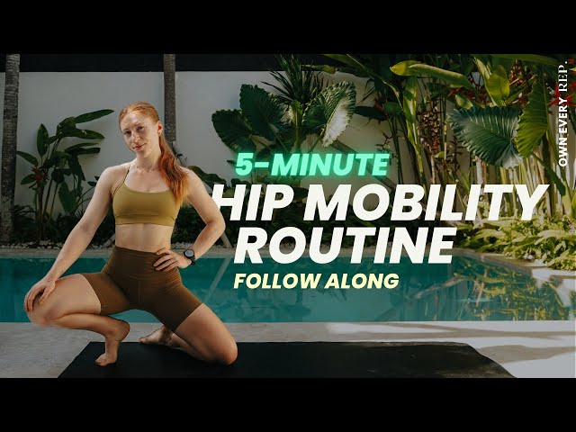 5 Min. Hip Mobility - Open Up & Strengthen Your Hips | No Talking | DAY20 #OER BASE