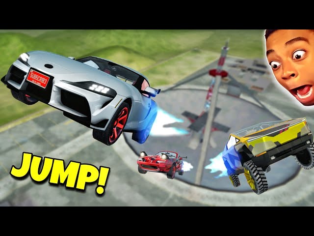 All Nitro Cars Round Hole Jump 😱| Extreme Car Driving Simulator 🔥|