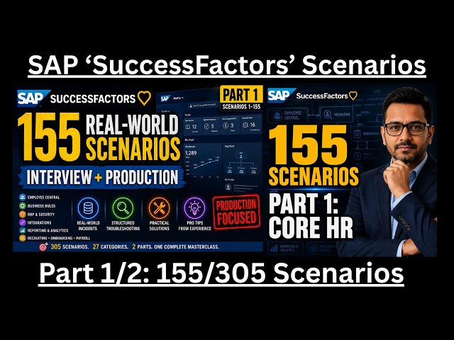155 "SAP SuccessFactors" Real-World Scenarios (Part 1/2): Top 155 Production Issues (2026+) !!