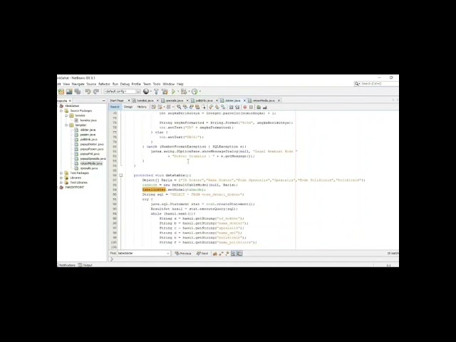 Aplikasi Rumah Sakit Sederhana Menggunakan Java Netbeans 8.1 Dengan Database.