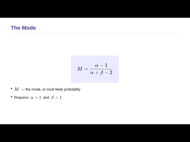 Probability and Probability Distributions - Beta Distribution