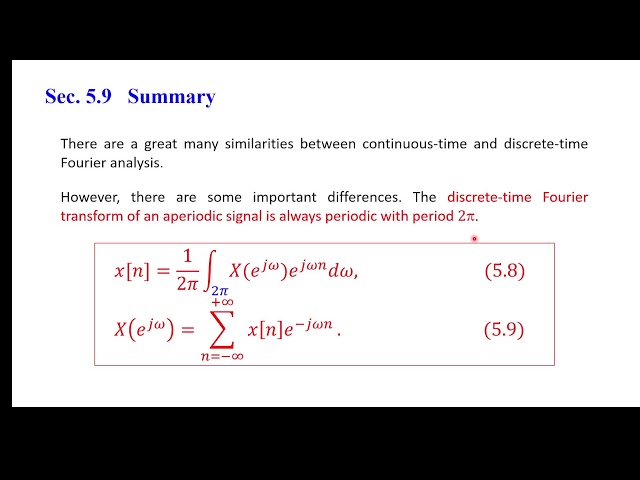 2026-4-30 DSP: properties of discrete time Fourier transform