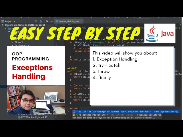 OOP Programming using Java - Exceptions Handling (try, catch, throw, throws and finally)