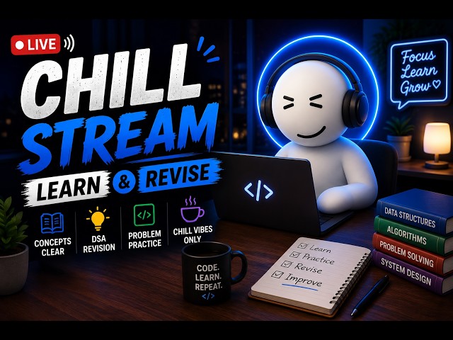🔴 LIVE | Chill Coding Stream | Learn, Revise & Build Together | Java • DSA • Backend