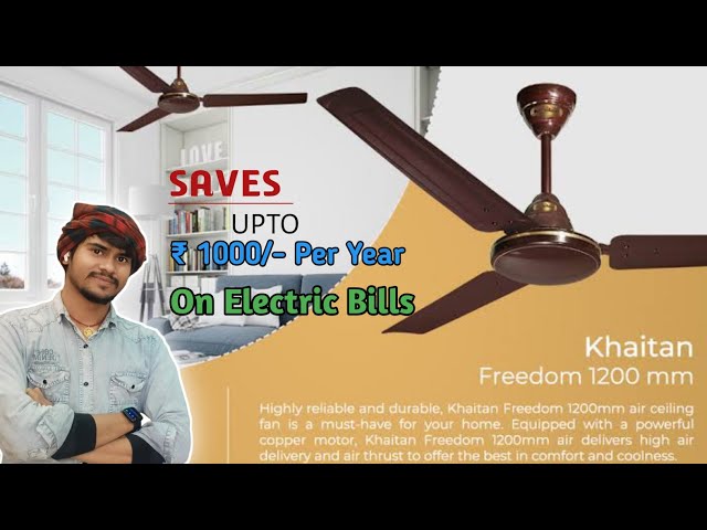 Khaitan Freedom 1200mm Best Hi-Speed 400RPM Celling Fan||1200m Sweep||48" Full Hi-Speed||Full Review