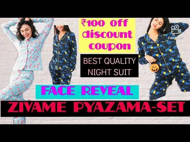 💥Best💥ZIVAME Night-Set/Suit, Pyazama-set Honest Review with ₹100 discount coupon Zivame products.