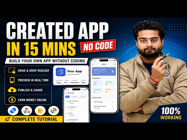 How to Build an ENTIRE iPhone/Android App From Scratch in 5 Minutes (AI + No code)