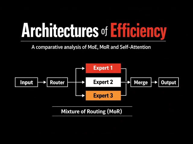MoE, MoR and Self-Attention - Architectures of Efficiency. A comparative analysis.
