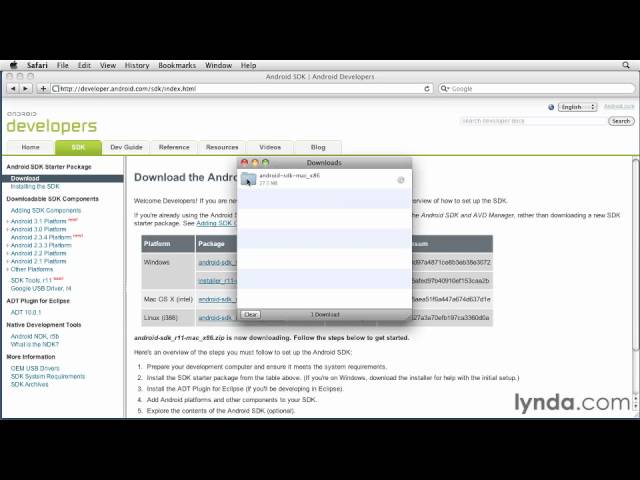 Android Training Getting Started: Sdkmac