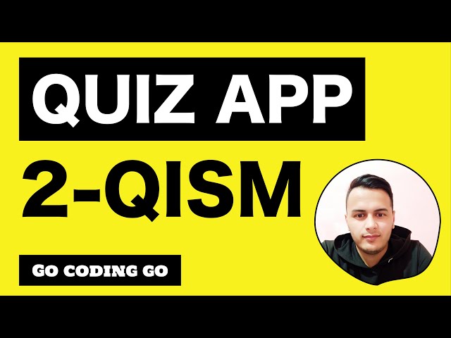 JS PROJECTS 2020 - QUIZ APP.  2 - QISM