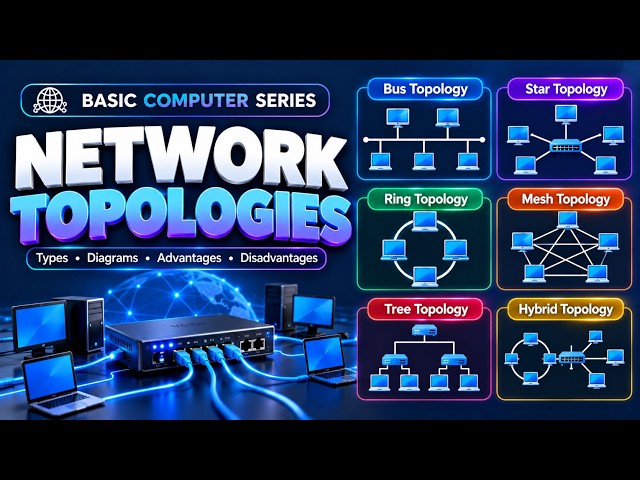 Network Topologies Explained | Bus, Star, Ring, Mesh, Tree & Hybrid Topology | Computer Networks