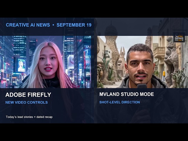 Adobe Firefly Expands Video Controls + MVLAND Studio Mode | Creative AI News — Sep 19