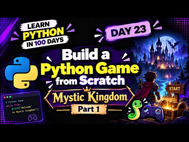 Build a Python Game from Scratch 🐍🎮 | Mystic Kingdom | Part 1