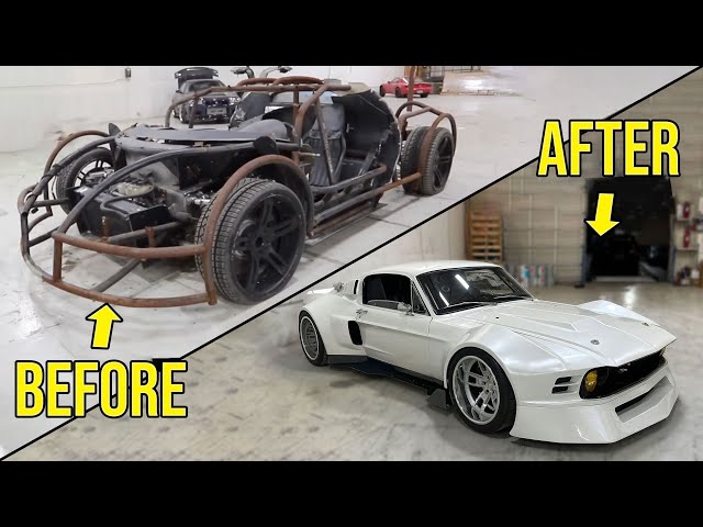 FULL BUILD | Turning a Crashed Bugatti Movie Car into the Worlds Craziest 1967 Mustang Fastback