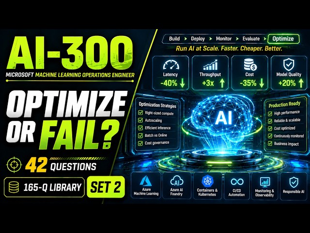 AI-300 Exam Prep Questions & Answers 2026 | Microsoft Machine Learning Operations Engineer | Set 2