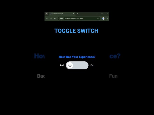 Modern Toggle Switch with Icons | Bootstrap 5 Fun vs Bad Toggle!