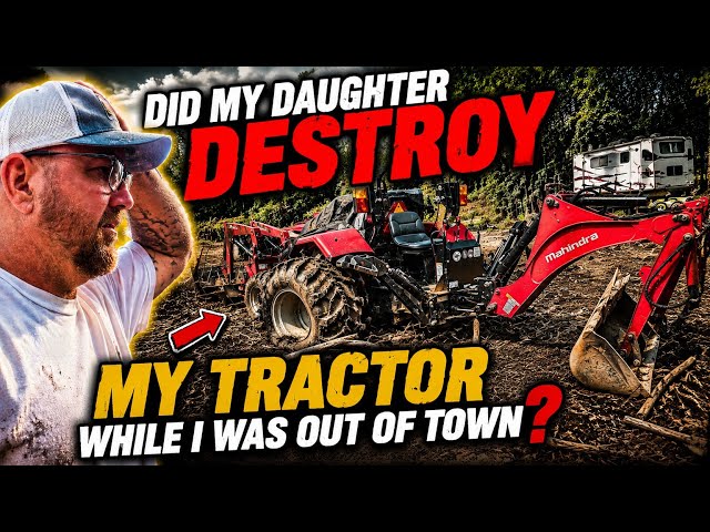 DID SHE DESTROY MY TRACTOR |tiny house, homesteading off-grid cabin build DIY HOW TO sawmill tractor