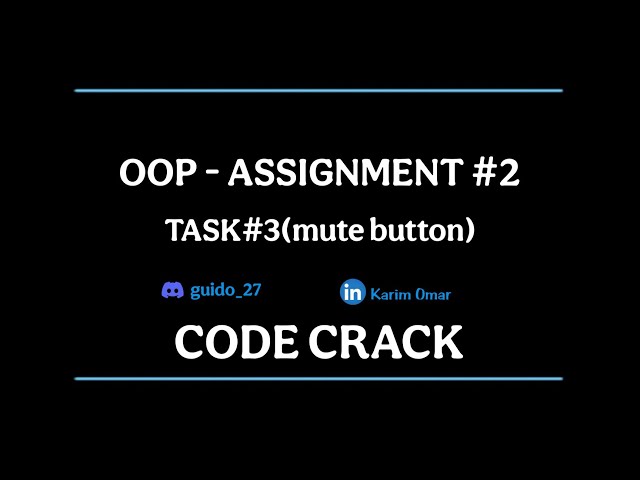 OOP | Assignment#2 | Task#3 (mute button by juce)
