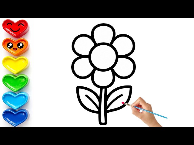How to Draw a Cute Flower | Easy Step by Step Drawing Tutorial