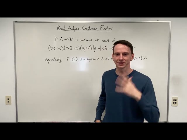 Real Analysis: Lecture 17/37 - Examples of Continuous Functions