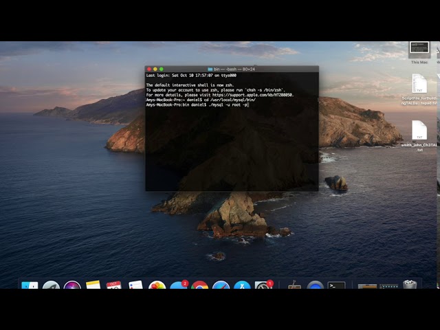 Using MySQL on MacOS with Terminal