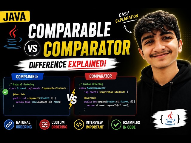 Comparable vs Comparator in Java | Complete Explanation with Examples