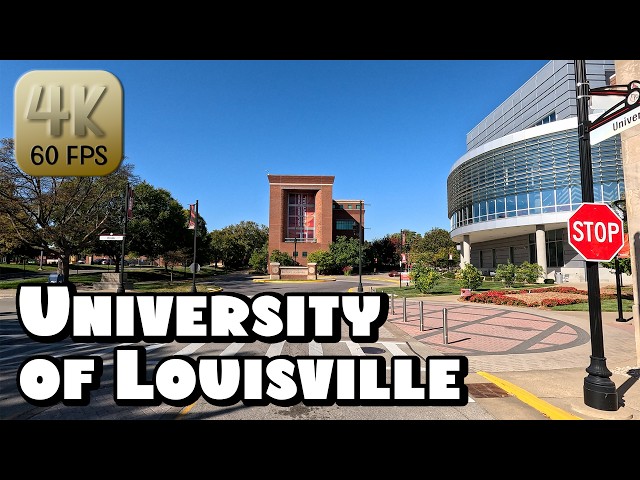 Driving Around University of Louisville Campus in 4k Video