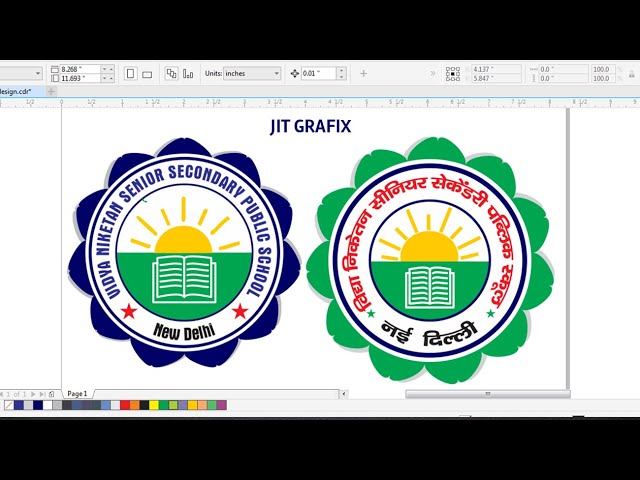 Corel Draw Tutorial | How to Easy  leaf logo in circle (Fit Text To Path) Round Text Tips hindi