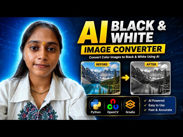 Build an AI Black & White Image Converter Using Python, OpenCV & Gradio | Beginner AI Project