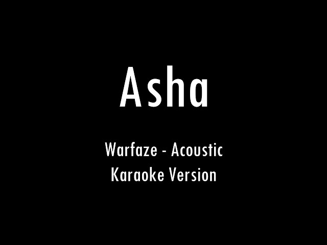 Asha | Warfaze | Acoustic Karaoke With Lyrics | Only Guitar Chords...