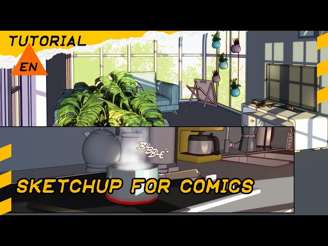 Turn a Sketchup model into an awesome webtoon background! [Tutorial]